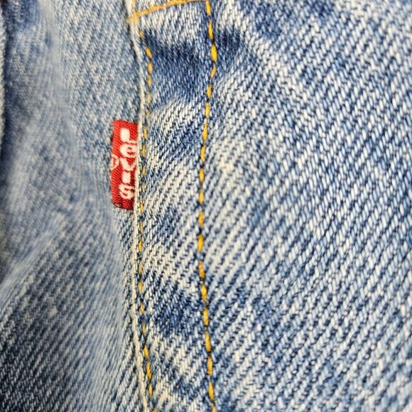 Vintage Levi's 521 Tapered Leg Jeans Womens 16 USA Made 16521-0291 28" Inseam - Picture 5 of 11